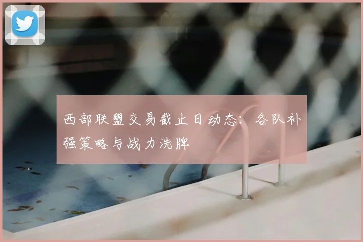 西部联盟交易截止日动态：各队补强策略与战力洗牌